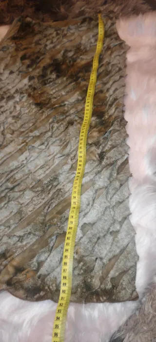 Vestido con volantes beige y marrón Talla XL