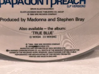 MADONNA Papa Don't Preach (12" Picture Disc 1986)