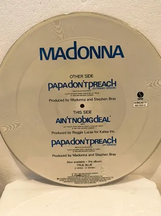 MADONNA Papa Don't Preach (12" Picture Disc 1986)