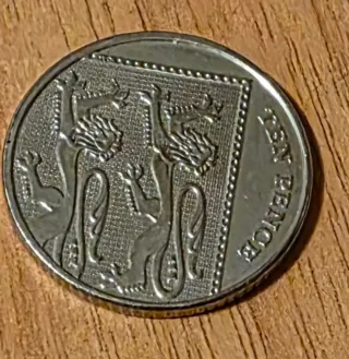 Moneta 10 Pence - Leone anno 2012