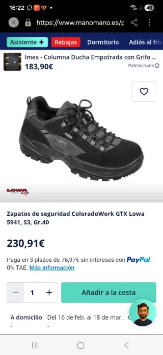 Zapatos de seguridad LOWA Gore-Tex
