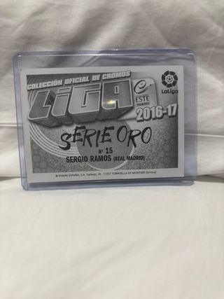 Cromo Panini 16-17 Serie Oro Iniesta y Ramos