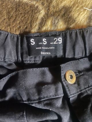 Pantalón cargo negro talla S
