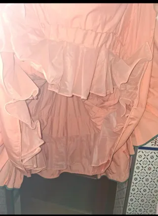 Traje de flamenca naranja con volantes