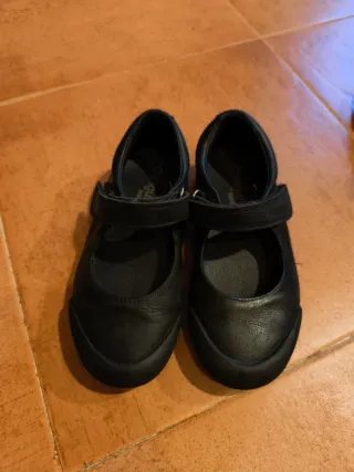 Zapatos Escolares Niña Talla 29 Negros conguitos
