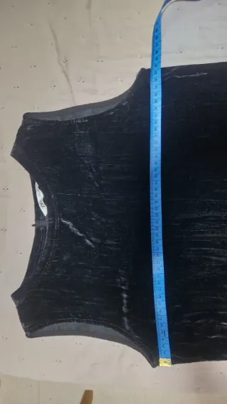 Vestido largo terciopelo negro Zara