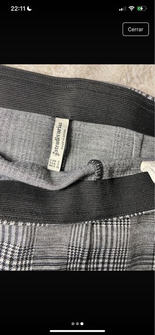 Falda cuadros blanco y negro