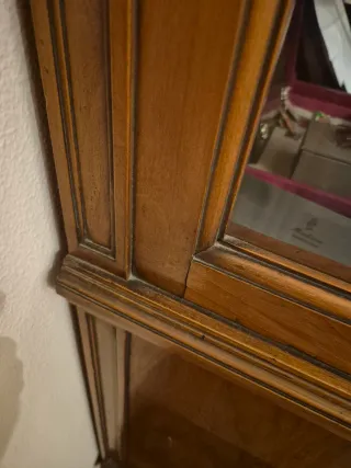 Vitrina de madera y cristal