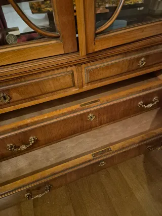 Vitrina de madera y cristal