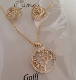 Conjunto Collar y Pendientes Mariposa Cuna