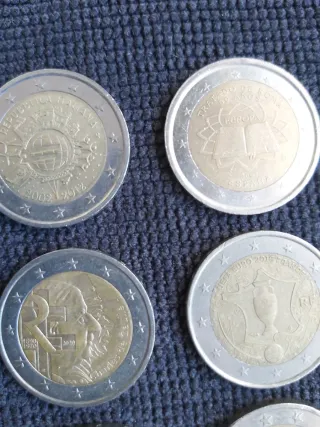 Lote 6 Monedas 2 Euros Conmemorativas