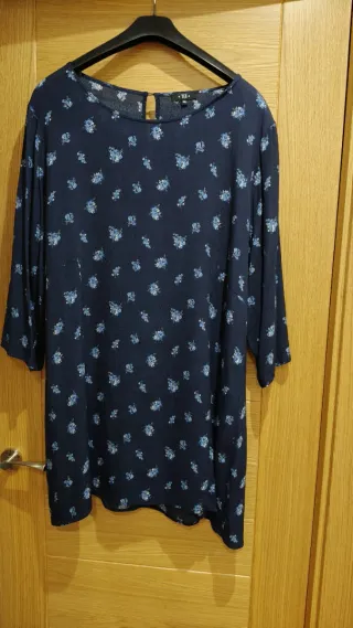 Vestido azul floral talla XXL