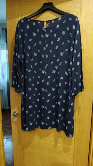 Vestido azul floral talla XXL