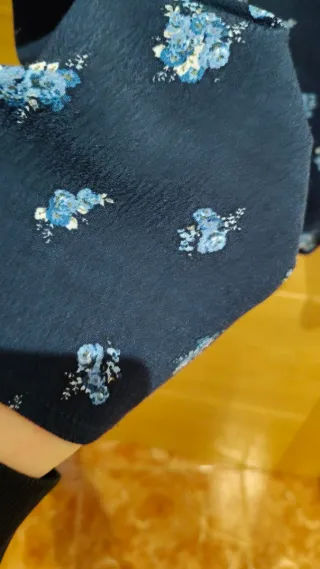 Vestido azul floral talla XXL