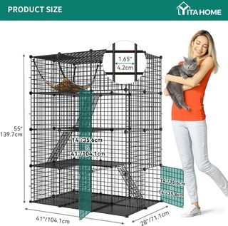 Jaula Grande para Gatos con Hamaca