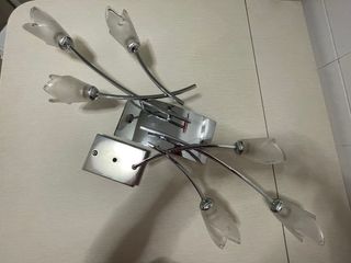 Lámpara de techo moderna metal y cristal