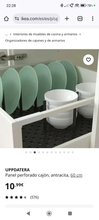 Panel Organizador Cajón UPPDATERA IKEA
