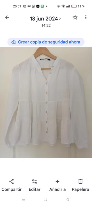 Camisa blanca de lino