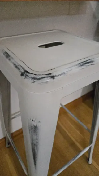 Taburetes Altos Metálicos Estilo Tolix