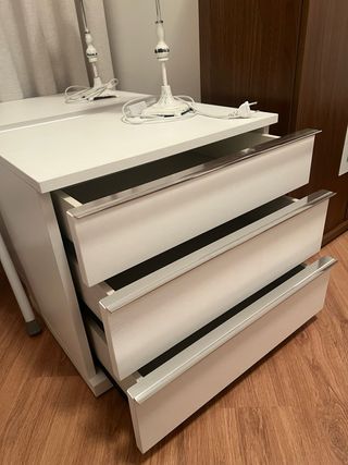 Mesitas de noche blanca 3 cajones