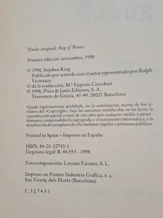 Un Saco De Huesos/A Bag of Bones
