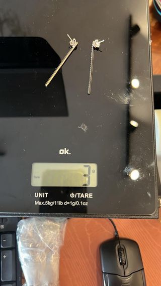 Pendientes Laegis Riviere Diamantes Negros y 3 cts