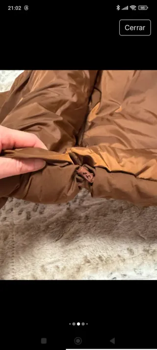 Anorak de plumas marrón, SIN ESTRENAR.