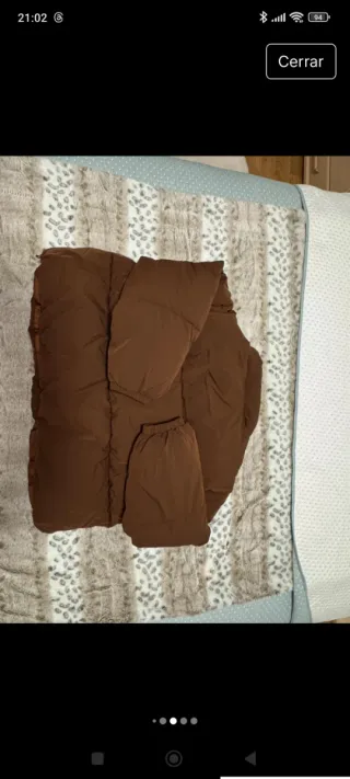 Anorak de plumas marrón, SIN ESTRENAR.