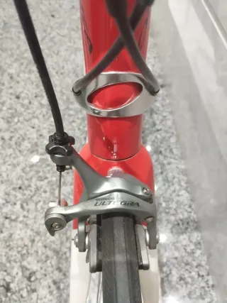 Bicicleta Orbea onix Blanca y Roja