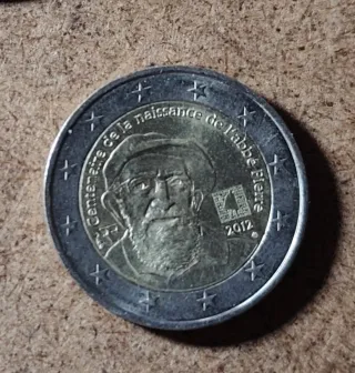Moneda 2€ Francia 2012 Abbé Pierre