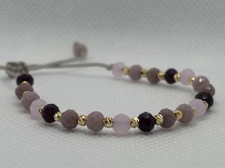 Pulsera Plata 18K Bañada Oro Perlas