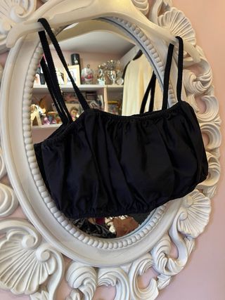 Top bandeau negro Zara