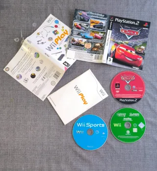 Lote Juegos Wii y PS2: Cars, Wii Sports, Wii Play