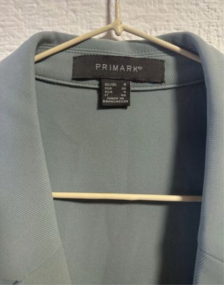 Chaleco largo fino color verde azulado