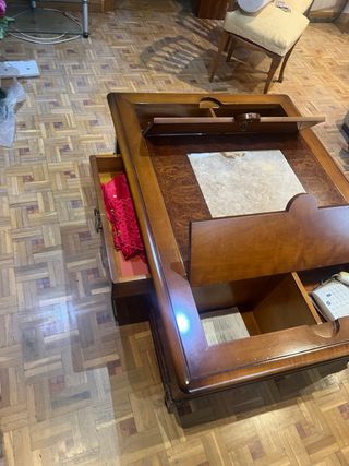 Mesa de centro madera y mármol