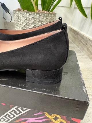 ESTRODONNA Ballerine Donna Nero Pelle