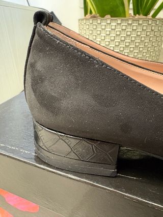 ESTRODONNA Ballerine Donna Nero Pelle