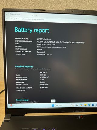 Portátil ASUS TUF Gaming F16