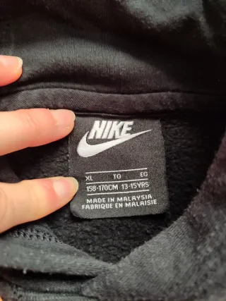 Sudadera Nike Negra con Capucha Juvenil XL