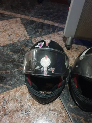 Juego 3 Cascos Moto Negros