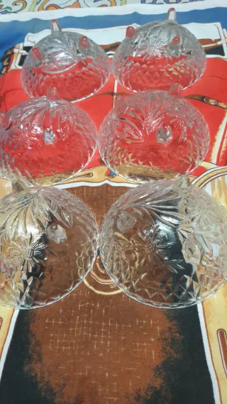 4 Tacinhas Vidro Vintage Flor