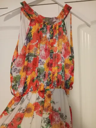 Vestido largo estampado floral