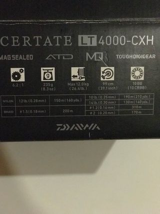 Carrete Daiwa Certate LT 4000-CXH