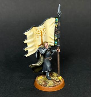 Boromir con estandarte. Pintado pro. Warhammer
