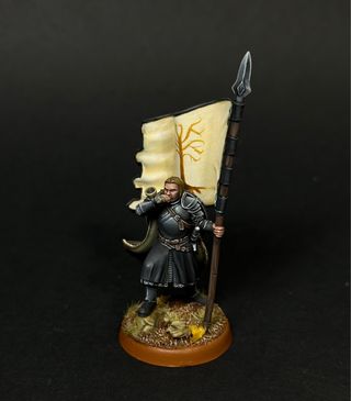 Boromir con estandarte. Pintado pro. Warhammer