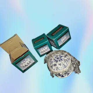 Lote joyeros porcelana azul y blanco