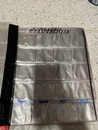 Hojas para monedas, carpetas coleccionismo