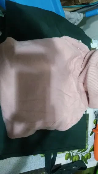 Jersey vestido rosa perlas Talla S/M