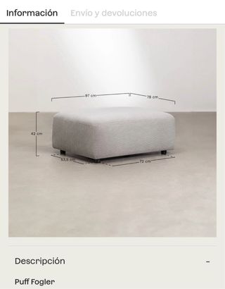 Sofá modular Fogler Sklum Pana gris topo claro