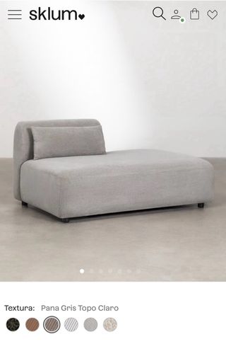 Sofá modular Fogler Sklum Pana gris topo claro